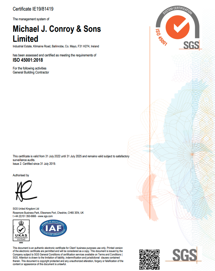 ISO 14001:2015 Certificate – Awarded 21 March 2025